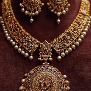 Heritage Ruby-Accented Gold Necklace Set