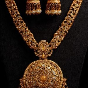 Antique Gold Teardrop Pendant Set